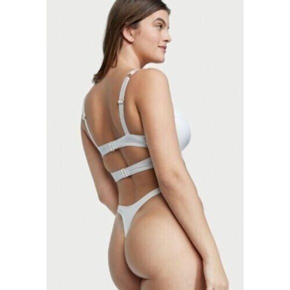 Victorias Secret White Shine Strap Wicked Bikini Top NWT - Picture 4 of 5